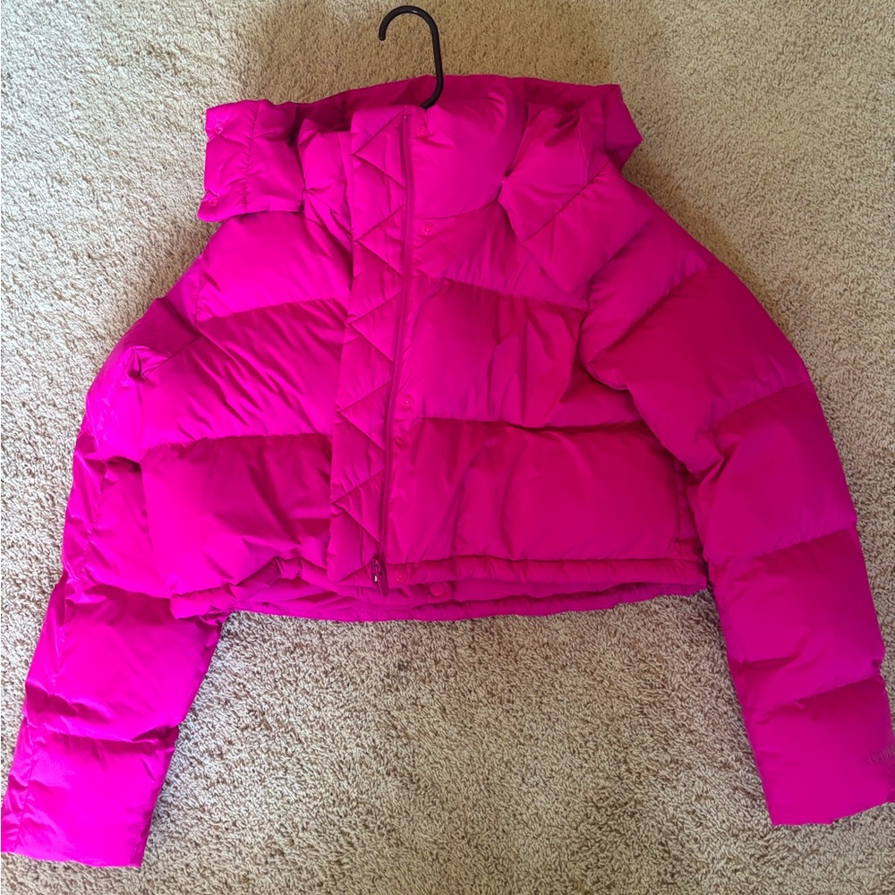 Lululemon Athletica Super Cropped  Wunder Puff Puffer Jacket - Sonic Pink (10)
